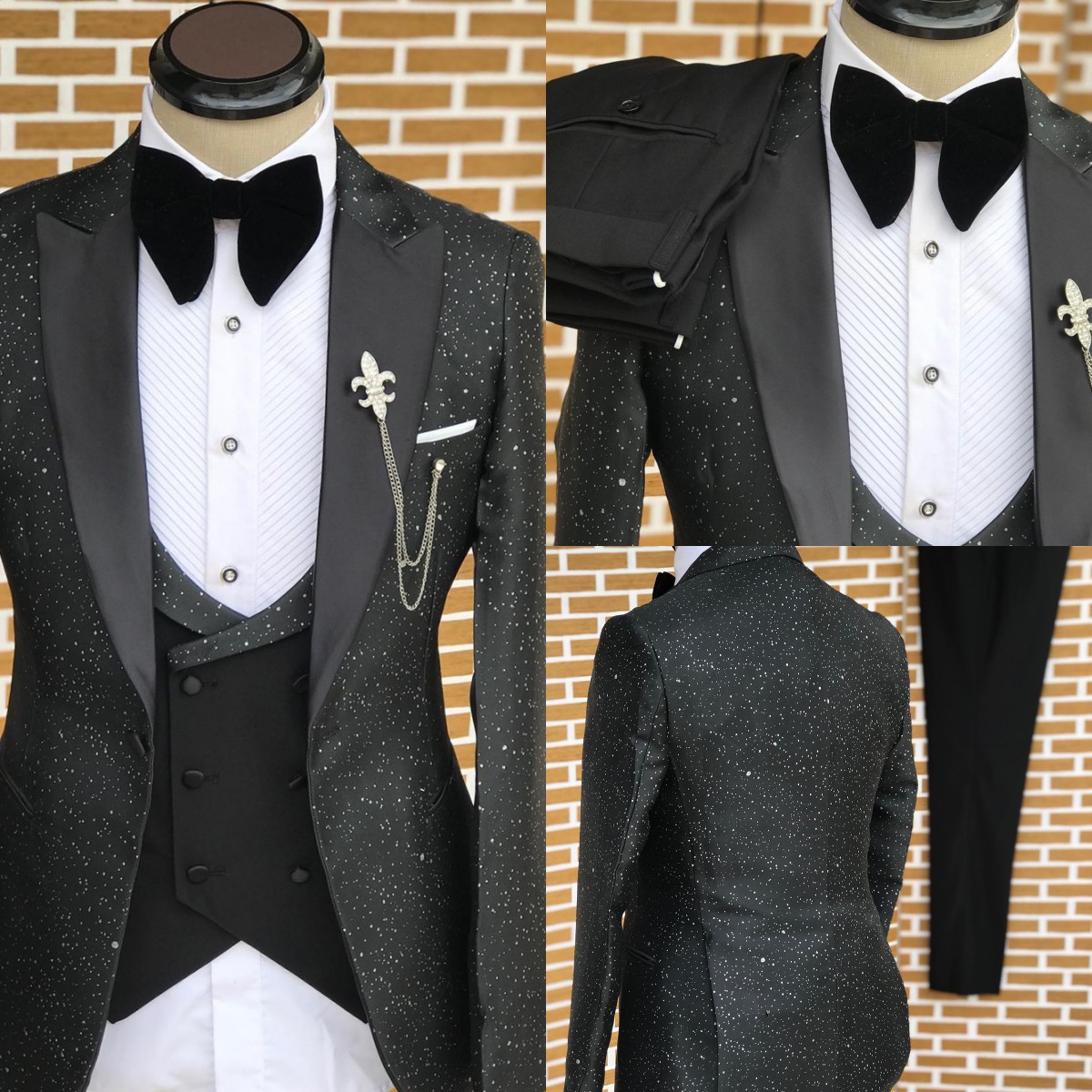 Men'S Formal Wear No Suit - Ternos masculinos clássicos de casamento, pulverizados,