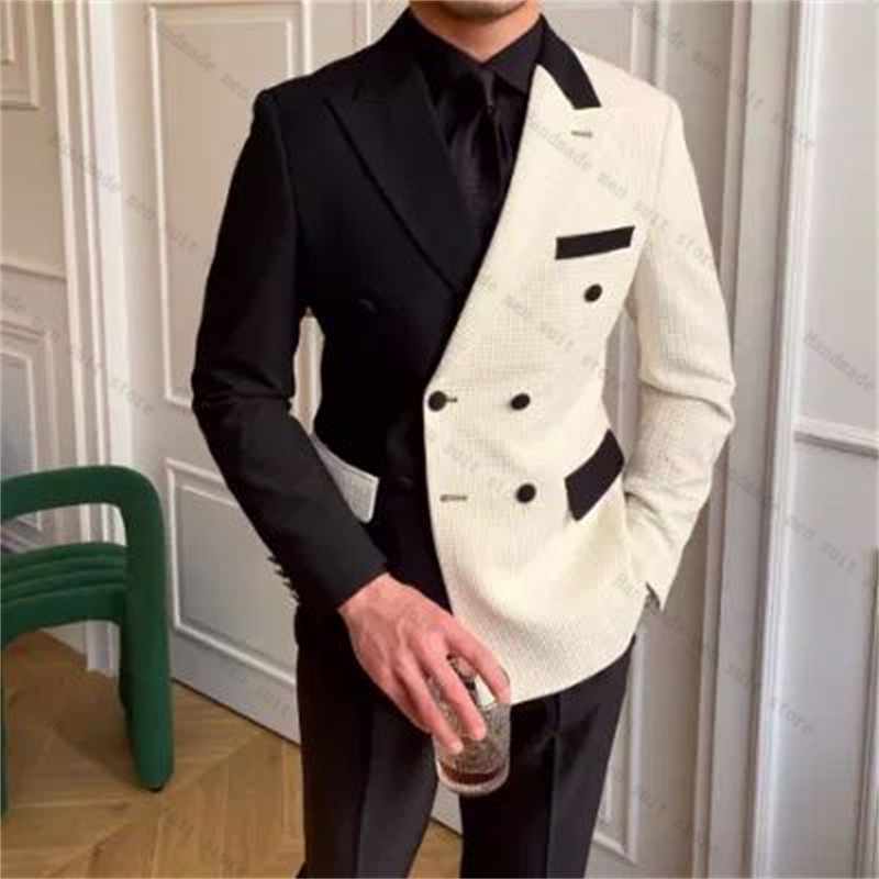 Men Formal Wear Black And White - Ternos masculinos pretos e brancos, 2