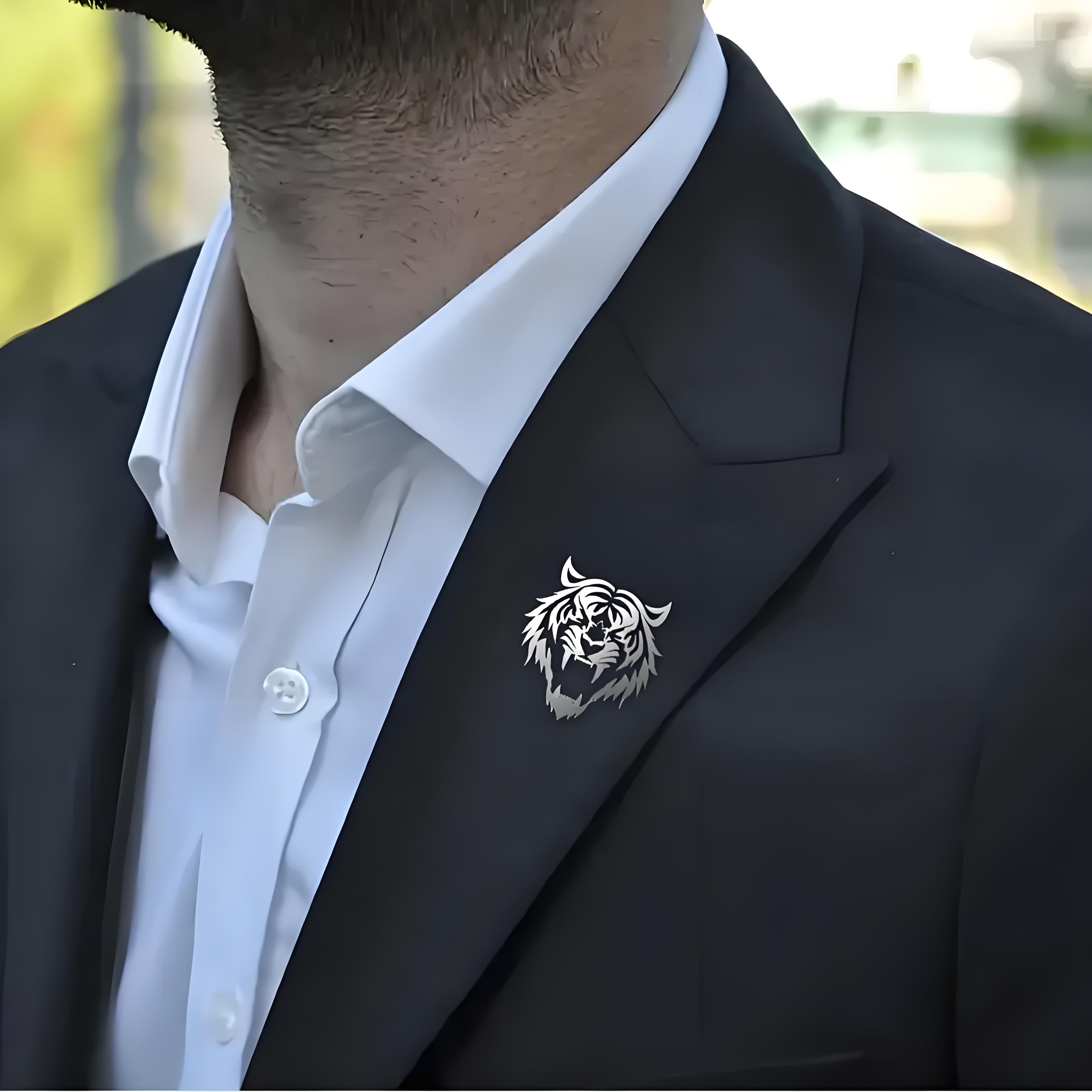 Tuxedo Lapel Pin - Alfinete de lapela de cabeça de
