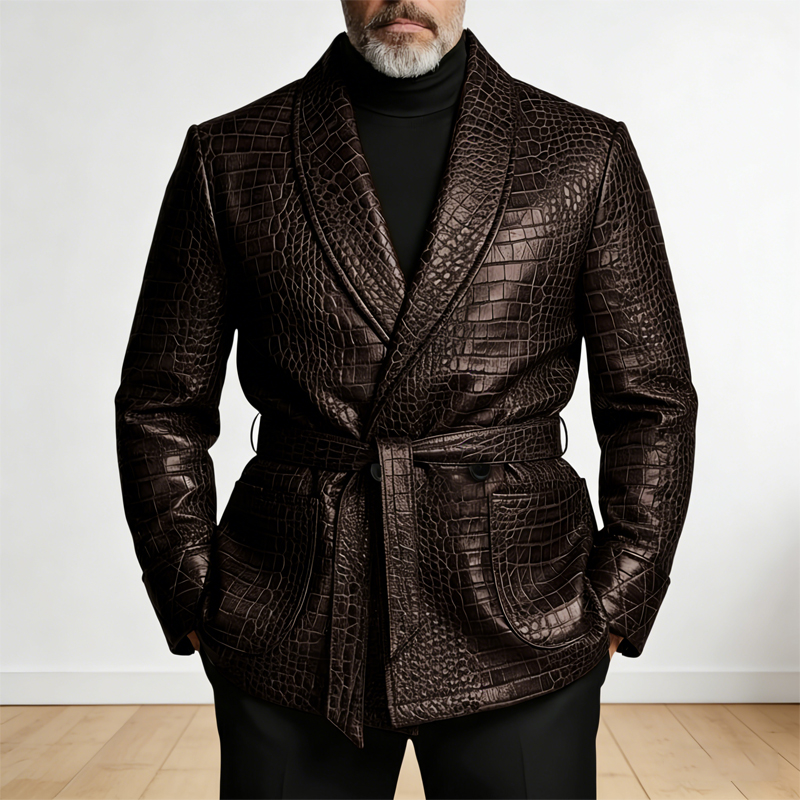 Men'S Formal Wear Belt - ﻿ Blazer Masculino de Couro com