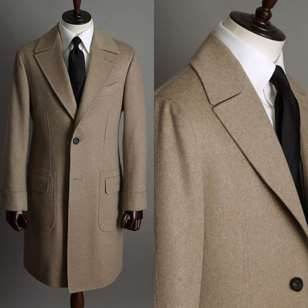 Men'S Formal Wear No Suit - Casaco Vintage Masculino Caqui Formal de