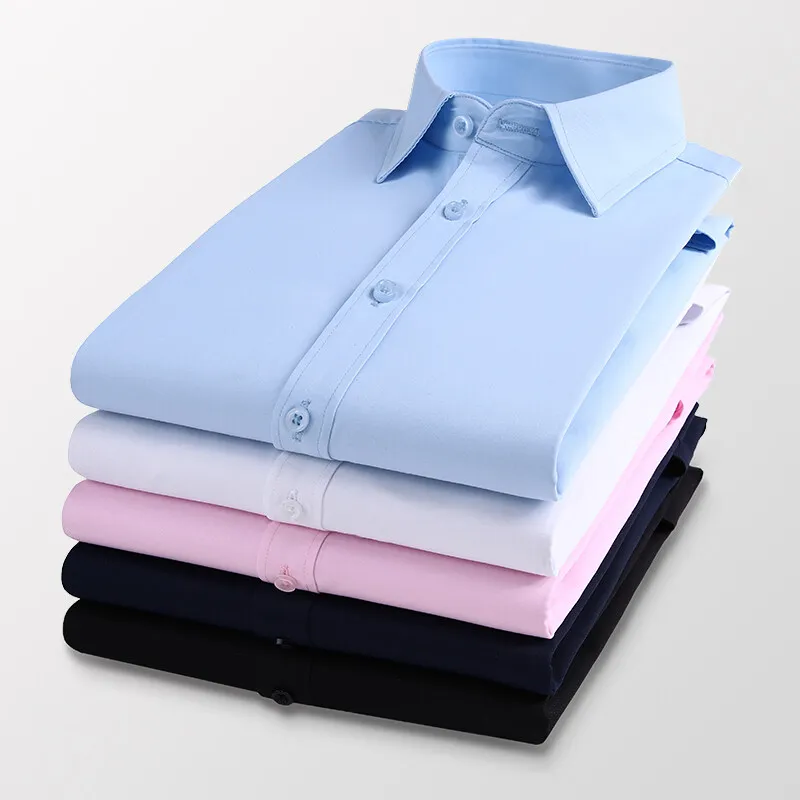 Camisas Masculinas de Manga Lo - Men Formal Wear Black And White avaliação e preço