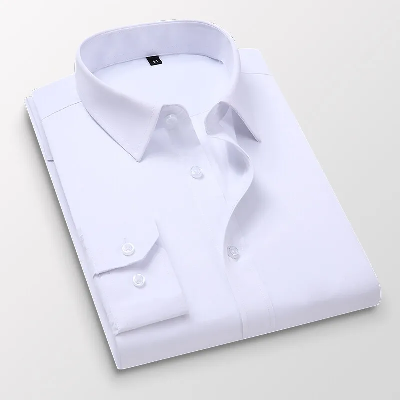 Camisas Masculinas de Manga Lo - Men Formal Wear Black And White avaliação e preço