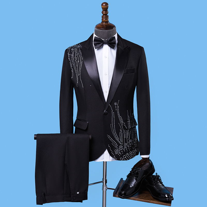 Terno Formal Slim Fit Masculin - Men Formal Wear Black And White avaliação e preço