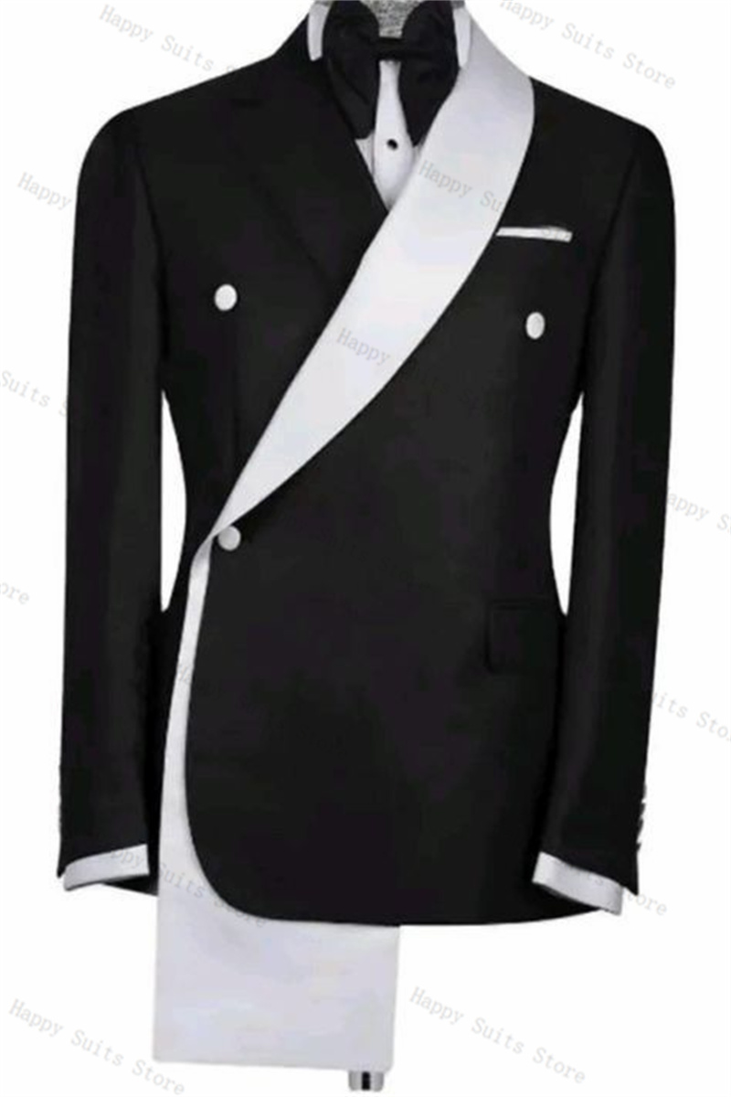 Preto branco masculino terno c - Men Formal Wear Black And White avaliação e preço