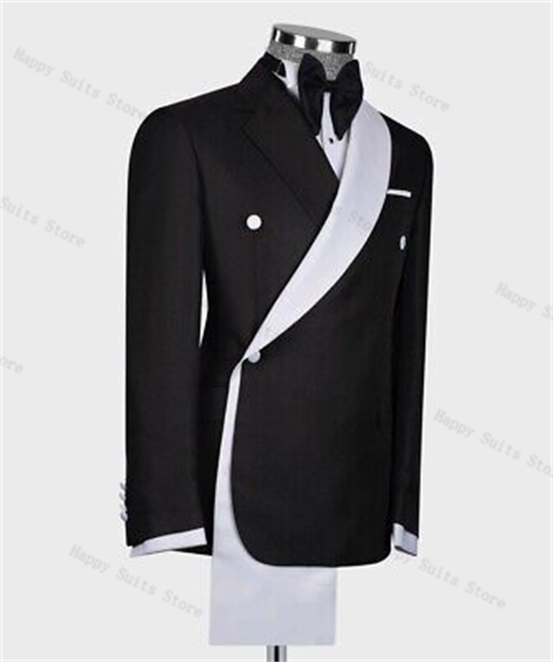 Preto branco masculino terno c - Men Formal Wear Black And White avaliação e preço