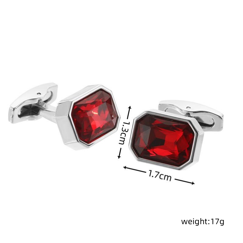 Abotoaduras de cristal vermelh - Dress Shirt French Cuff avaliação e preço