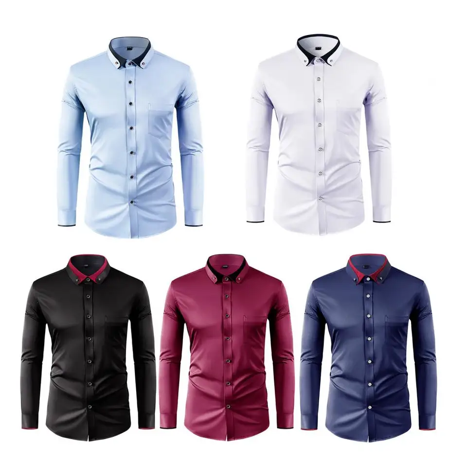 Nova Camisa Masculina de Moda  - Men Formal Party Wear Shirt avaliação e preço
