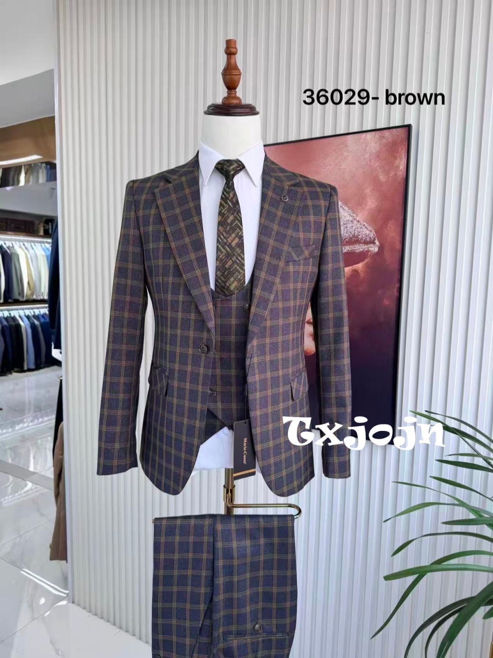 Conjunto de Terno Xadrez Mascu - Men Formal Wear Sale avaliação e preço