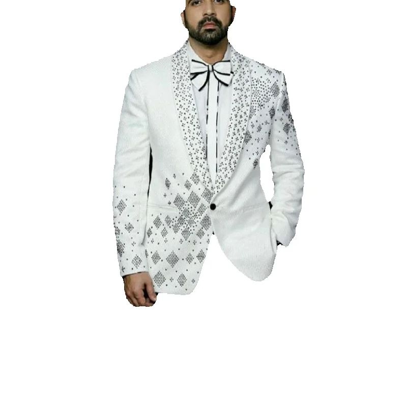 Conjunto de Terno Masculino Cr - Men Formal Wear Black And White avaliação e preço