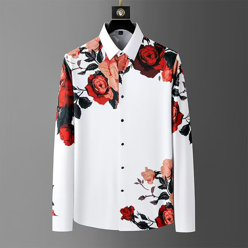 Luxo de alta qualidade dos hom - Men Formal Party Wear Shirt avaliação e preço