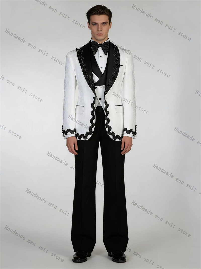 Conjunto de Terno Masculino Br - Men Formal Wear Black And White avaliação e preço